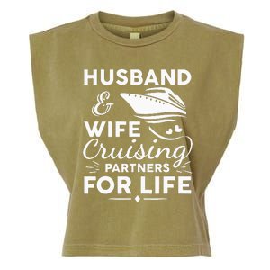 Funny Cruising Design For Husband Wife Couples Cruise Ship Garment-Dyed Women's Muscle Tee