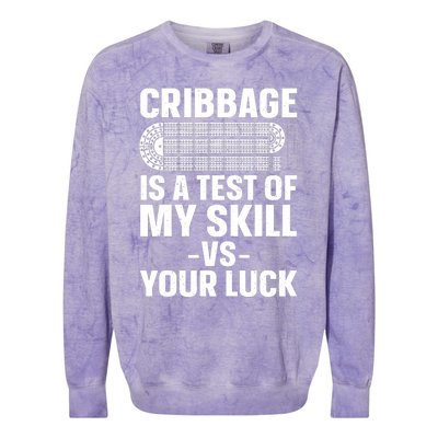 Funny Cribbage Design For Card Game Cribbage Lover Colorblast Crewneck Sweatshirt