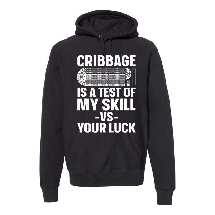 Funny Cribbage Design For Card Game Cribbage Lover Premium Hoodie