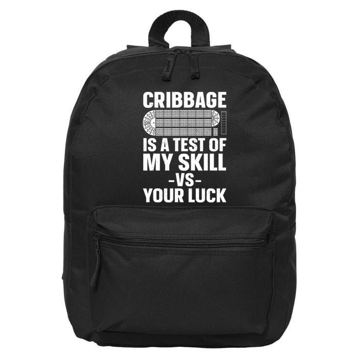 Funny Cribbage Design For Card Game Cribbage Lover 16 in Basic Backpack