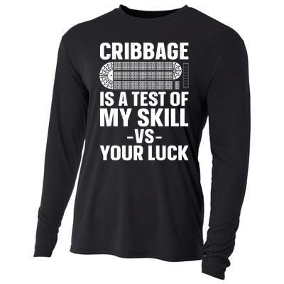 Funny Cribbage Design For Card Game Cribbage Lover Cooling Performance Long Sleeve Crew