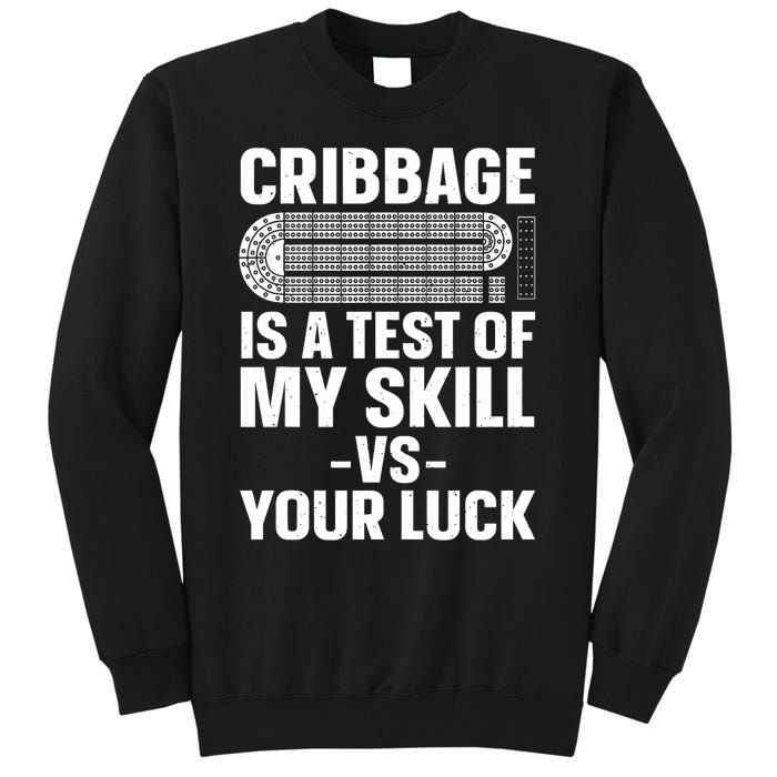 Funny Cribbage Design For Card Game Cribbage Lover Tall Sweatshirt