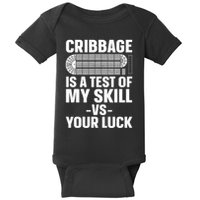 Funny Cribbage Design For Card Game Cribbage Lover Baby Bodysuit