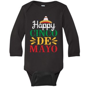 Fiesta Cinco De Mayo Baby Long Sleeve Bodysuit