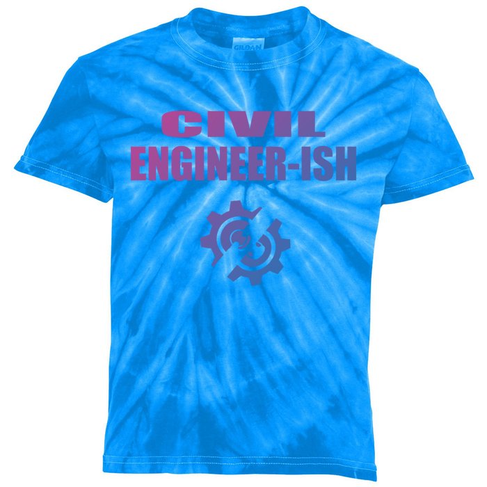 Funny Civil Engineer Student Ish Engineer Major Pun Cute Gift Kids Tie-Dye T-Shirt