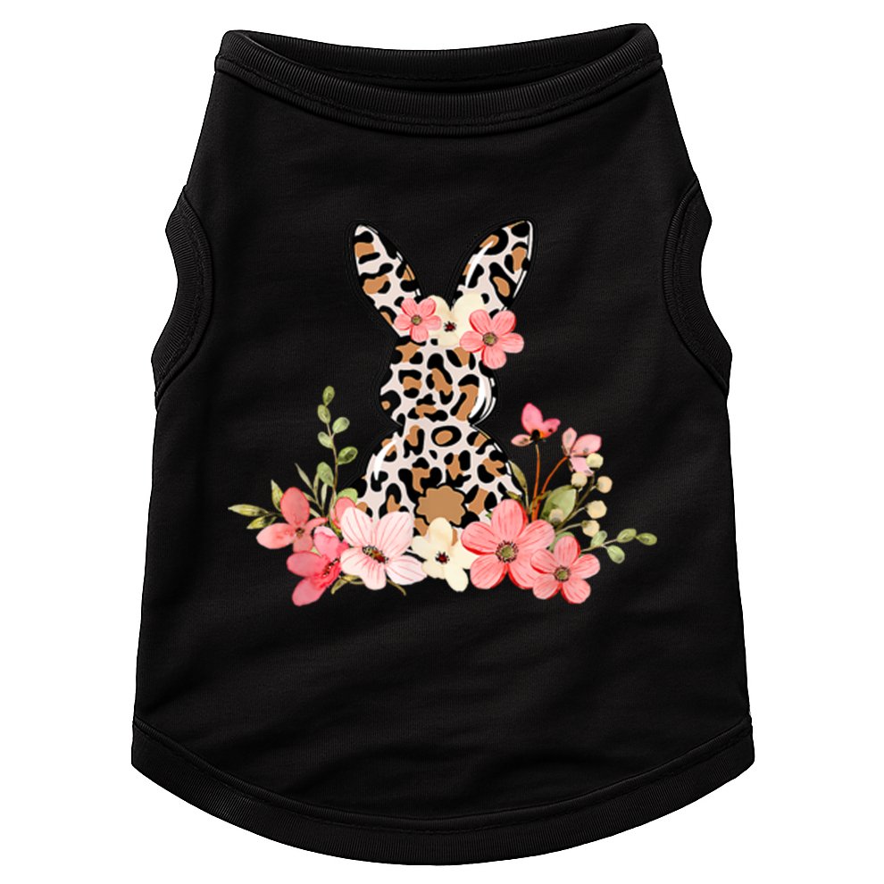Floral Cheetah Easter Bunny Doggie Tank