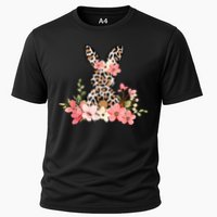 Floral Cheetah Easter Bunny Cooling Performance Crew T-Shirt