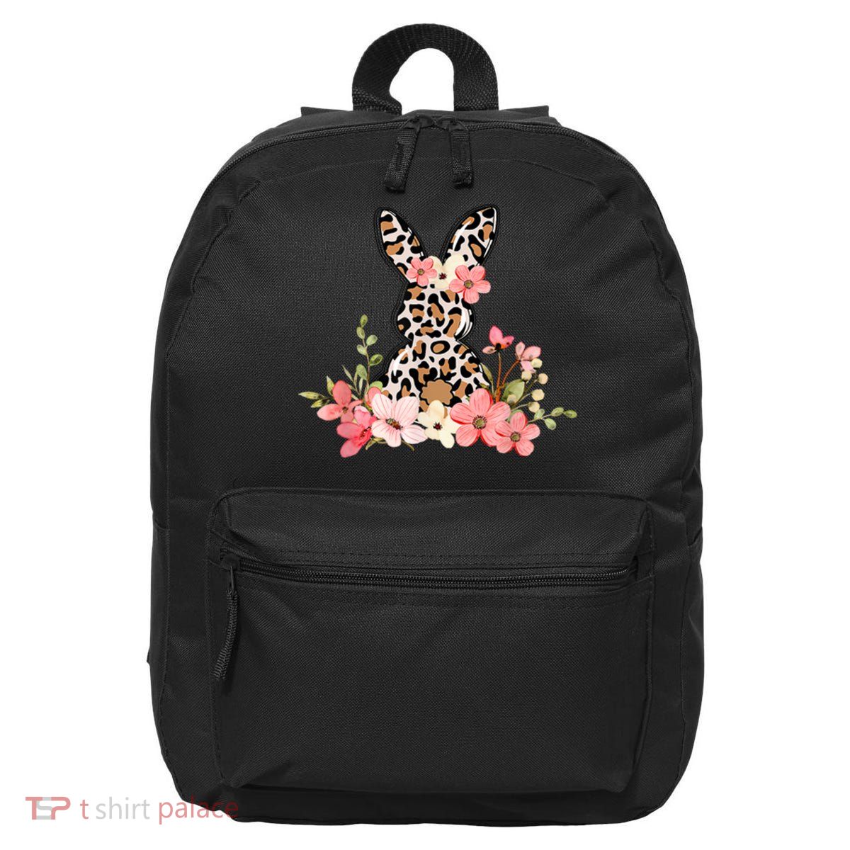 Floral Cheetah Easter Bunny 16 in Basic Backpack
