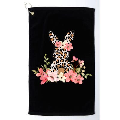 Floral Cheetah Easter Bunny Golf Towel