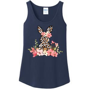 Floral Cheetah Easter Bunny Ladies Essential Tank