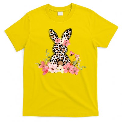 Floral Cheetah Easter Bunny T-Shirt