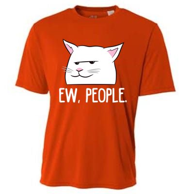 Funny Cat Ew People Love Cats Gift Cooling Performance Crew T-Shirt