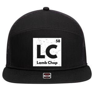 Funny Chemistry Elet Joke Lamb Chop Lamb Lovers Gift 7 Panel Mesh Trucker Snapback Hat