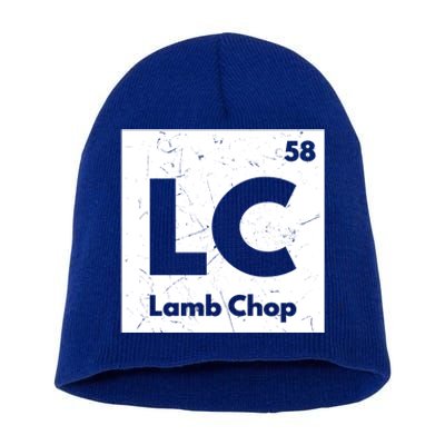 Funny Chemistry Elet Joke Lamb Chop Lamb Lovers Gift Short Acrylic Beanie