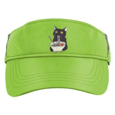 Funny Cat Eating Ramen Vintage Japanese Noodles Adult Drive Performance Visor