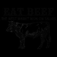Funny Cow Eat Beef the West Wasn't Won on Salads Farm Cattle 16oz Travel Tumbler