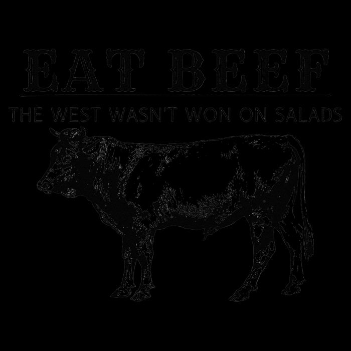 Funny Cow Eat Beef the West Wasn't Won on Salads Farm Cattle 16oz Travel Tumbler