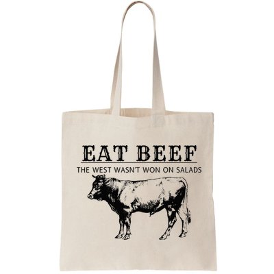 Funny Cow Eat Beef the West Wasn't Won on Salads Farm Cattle Bag