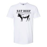 Funny Cow Eat Beef the West Wasn't Won on Salads Farm Cattle Softstyle® CVC T-Shirt