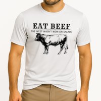Funny Cow Eat Beef the West Wasn't Won on Salads Farm Cattle Performance Shirt