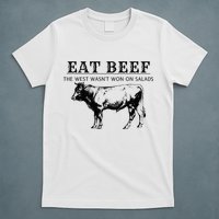 Funny Cow Eat Beef the West Wasn't Won on Salads Farm Cattle T-Shirt