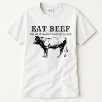 Funny Cow Eat Beef the West Wasn't Won on Salads Farm Cattle Tall T-Shirt