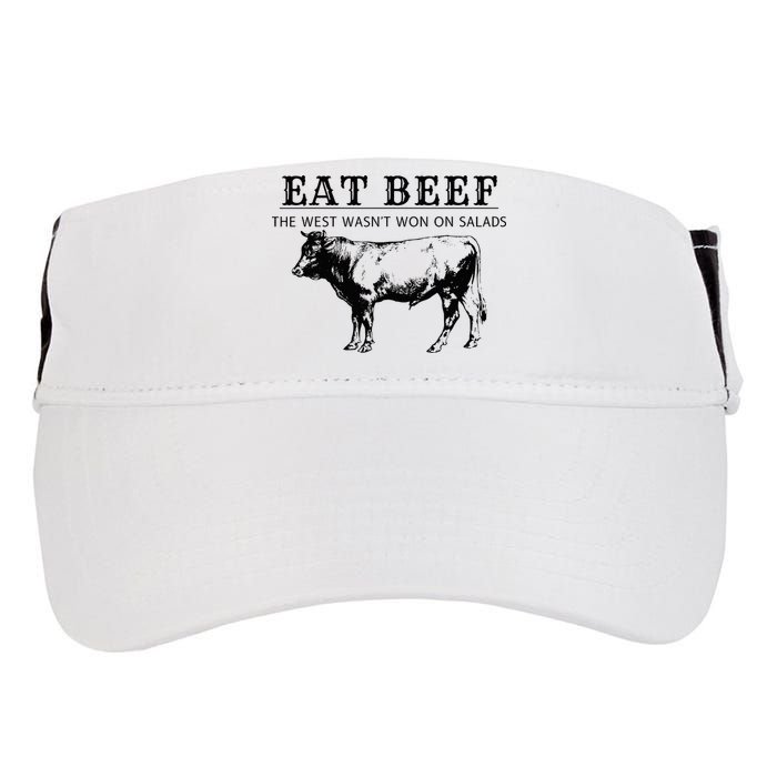 Funny Cow Eat Beef the West Wasn't Won on Salads Farm Cattle Adult Drive Performance Visor