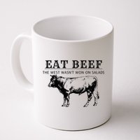 Funny Cow Eat Beef the West Wasn't Won on Salads Farm Cattle Mug