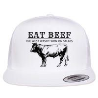 Funny Cow Eat Beef the West Wasn't Won on Salads Farm Cattle Flatbill Hat