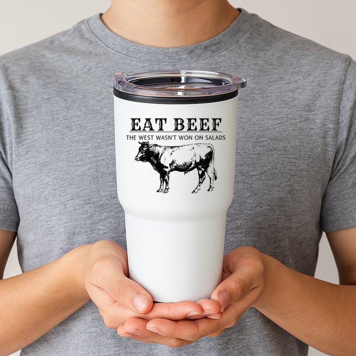 Funny Cow Eat Beef the West Wasn't Won on Salads Farm Cattle Tumbler