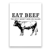 Funny Cow Eat Beef the West Wasn't Won on Salads Farm Cattle Poster