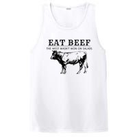 Funny Cow Eat Beef the West Wasn't Won on Salads Farm Cattle PosiCharge Competitor Tank