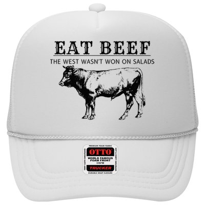 Funny Cow Eat Beef the West Wasn't Won on Salads Farm Cattle Trucker Hat