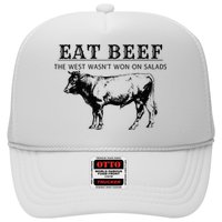 Funny Cow Eat Beef the West Wasn't Won on Salads Farm Cattle Hat