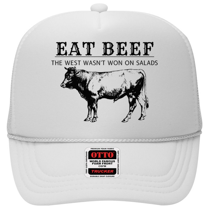 Funny Cow Eat Beef the West Wasn't Won on Salads Farm Cattle Hat