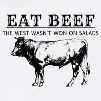 Funny Cow Eat Beef the West Wasn't Won on Salads Farm Cattle Wool Snapback Cap