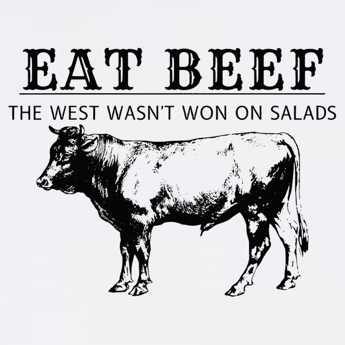 Funny Cow Eat Beef the West Wasn't Won on Salads Farm Cattle Wool Snapback Cap
