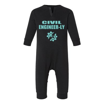 Funny Civil Engineer Student Nearly Engineer Major Pun Cool Gift Infant Fleece One Piece