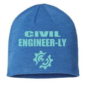 Funny Civil Engineer Student Nearly Engineer Major Pun Cool Gift Sustainable Beanie