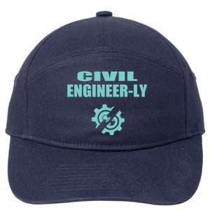 Funny Civil Engineer Student Nearly Engineer Major Pun Cool Gift 7-Panel Snapback Hat