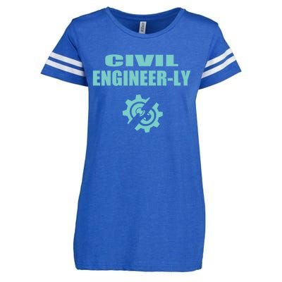 Funny Civil Engineer Student Nearly Engineer Major Pun Cool Gift Enza Ladies Jersey Football T-Shirt