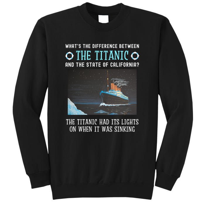 Funny California Energy Crisis Titanic Conservative Sweatshirt