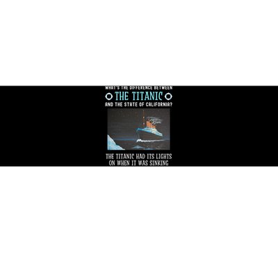 Funny California Energy Crisis Titanic Conservative Bumper Sticker