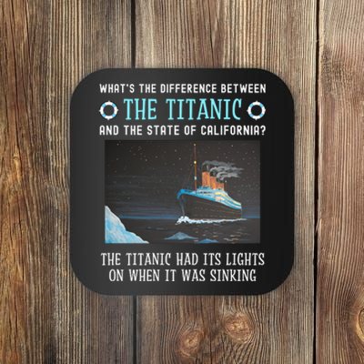 Funny California Energy Crisis Titanic Conservative Coaster