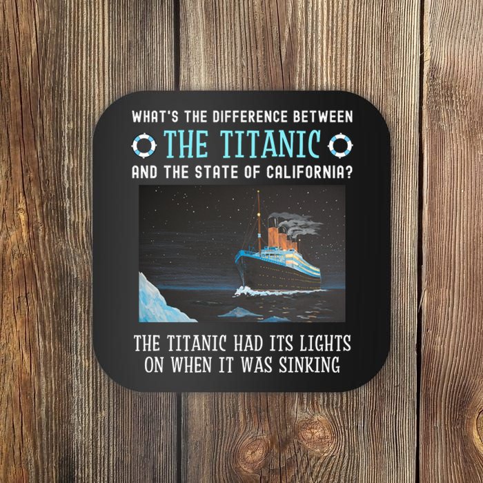 Funny California Energy Crisis Titanic Conservative Coaster