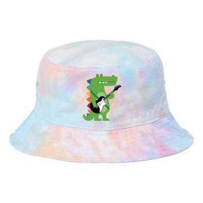 Funny Crocodile Electric Guitar Crocorock Guitarist Musician Premium Tie Dye Newport Bucket Hat