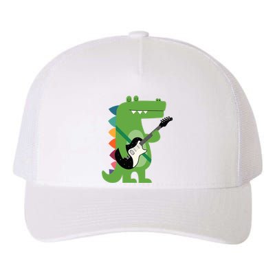 Funny Crocodile Electric Guitar Crocorock Guitarist Musician Premium Yupoong Adult 5-Panel Trucker Hat