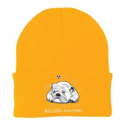 Funny Cute English Bulldog Anatomy Dog Biology Gift Knit Cap Winter Beanie