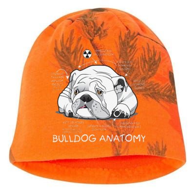 Funny Cute English Bulldog Anatomy Dog Biology Gift Kati - Camo Knit Beanie