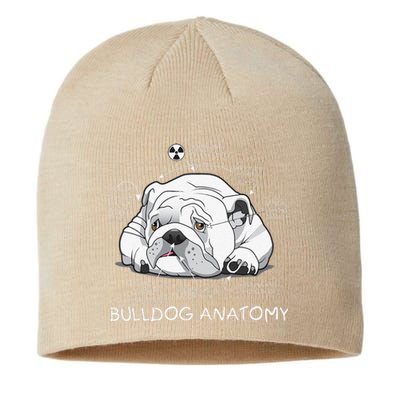 Funny Cute English Bulldog Anatomy Dog Biology Gift Sustainable Beanie